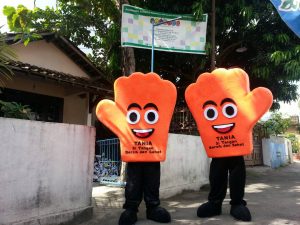 Produsen Boneka Maskot Badut TANIA si Tangan Bersih dan Sehat