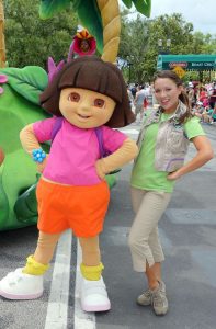 Kostum Badut Dora the Explorer!