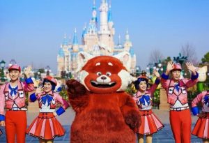 Kostum Badut Panda Merah