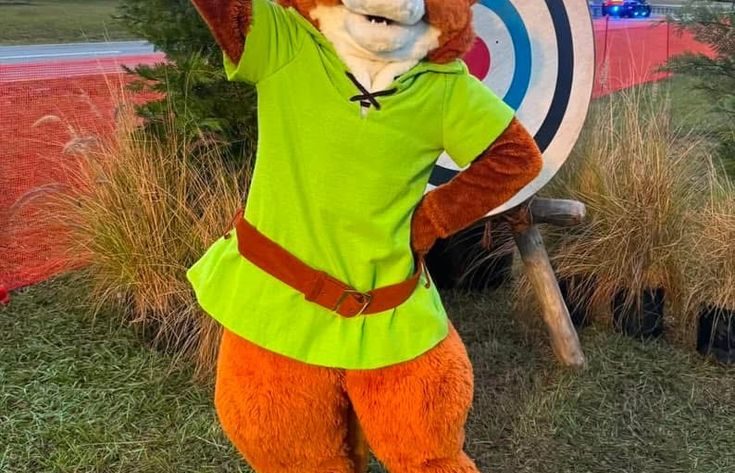 Kostum Badut Rubah Merah Robin Hood