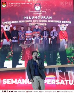 Kostum Badut Maskot Kang Daru & Teh Dara KPU Kota Bogor