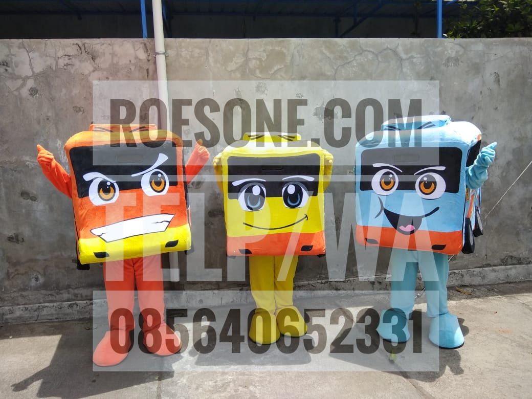 Pengrajin Badut Bus Rosalia Indah untuk Maskot dan Branding | produsenbadut.com