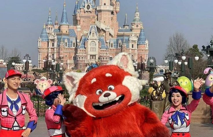 Kostum Badut Panda Merah